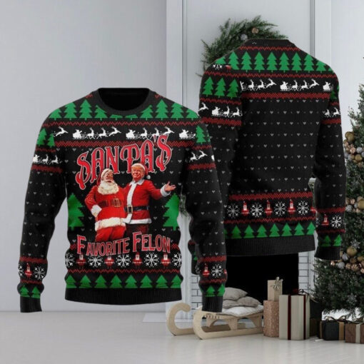 Santa’s Favorite Felon Trump Ugly Christmas Sweater