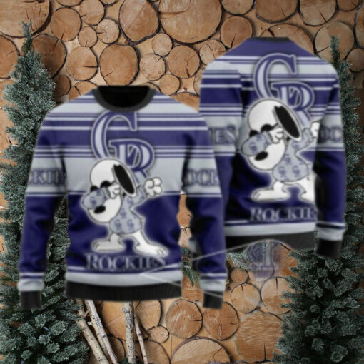 Dabbing Snoopy Colorado Rockies Ugly Christmas Sweater