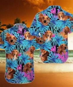 Dachshund Hawaiian Shirt Funny Button Up Aloha Style Gift For Men And Women