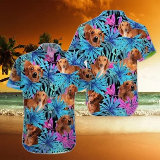 Dachshund Hawaiian Shirt Funny Button Up Aloha Style Gift For Men And Women