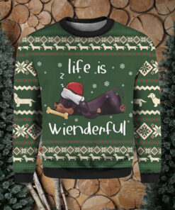 Dachshund Life Is Wienderful Ugly Christmas Sweater