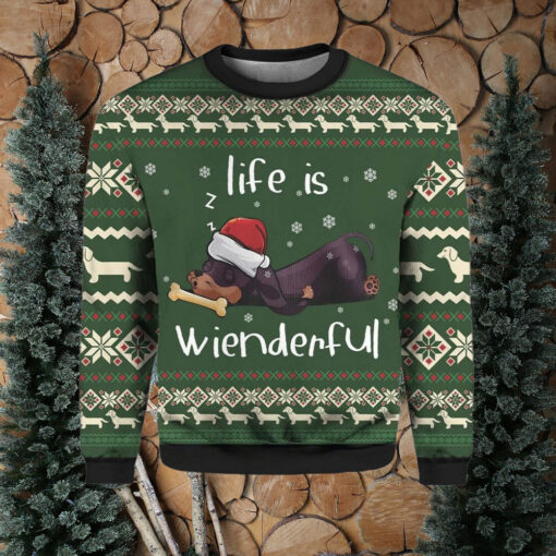 Dachshund Life Is Wienderful Ugly Christmas Sweater