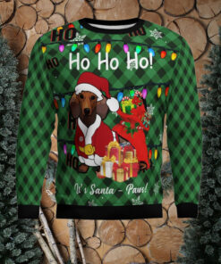 Dachshund Santa Paw Ugly Christmas Sweater