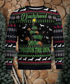 Dachshund Through Snow Christmas Ugly Christmas Sweater