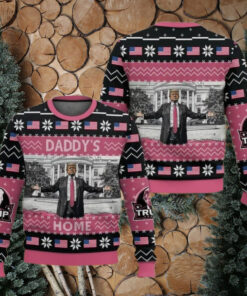 Daddy's Home Ugly Christmas Sweater, Trump 2024 Sweater