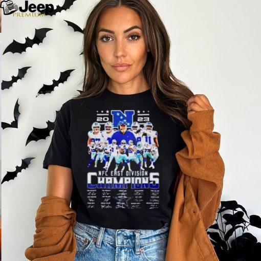 Dallas Cowboys 2023 NFC East Division Champions Signatures T Shirt