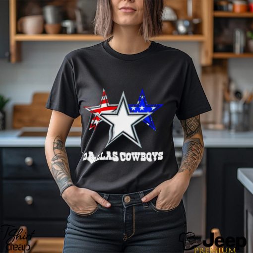 Dallas Cowboys 3 stars logo flag shirt