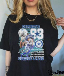 Dallas Cowboys 88 Ceedee Lamb Career Highlights And Awards Signatures Shirt