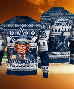 Dallas Cowboys Christmas Donald Trump Knitted Sweater