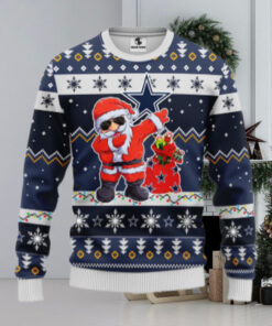 Dallas Cowboys Dabbing Santa Claus Ugly Christmas Sweater