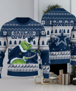 Dallas Cowboys Grinch Ugly Christmas Sweater