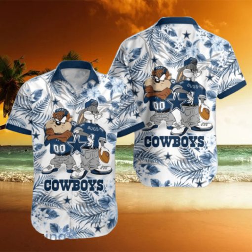 Dallas Cowboys Hawaiian Shirt Taz and Bugs For NFL Team