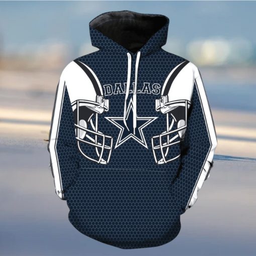 Dallas Cowboys Hoodie 3D Zipper Hoodie Pullover Football Hoodie