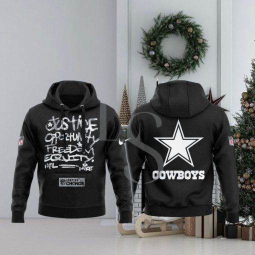 Dallas Cowboys NFL Justice Opportunity Equity Freedom Hoodie 3D