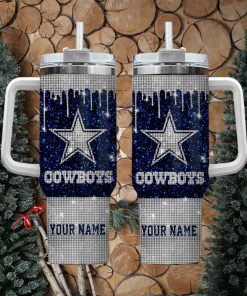 Dallas Cowboys Personalized NFL Glitter and Diamonds Bling 40oz Stanley Tumbler