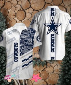 Dallas Cowboys Themed Tropical Hawaiian Shirt Classic Sports Style