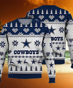 Dallas Cowboys Vintage Design Xmas Tree 2024 Ugly Christmas Sweater