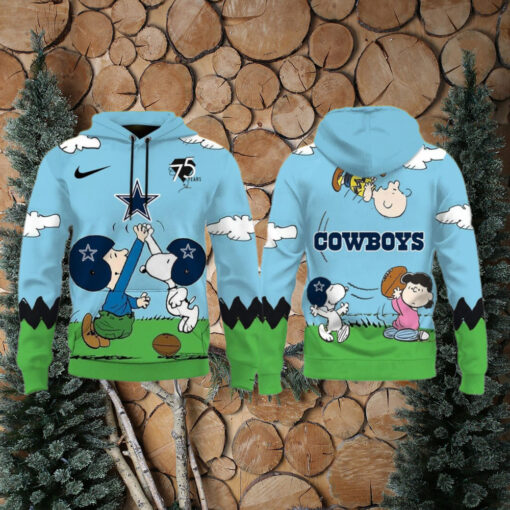 Dallas Cowboys X Snoopy Peanuts 75th Anniversary Hoodie