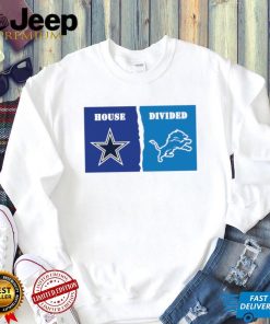 Dallas Cowboys vs Detroit Lions football house divided logo 2024 shirt