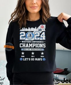 Dallas Mavericks 2024 Western Conference Champions Let’s Go Mavs Skyline Shirt