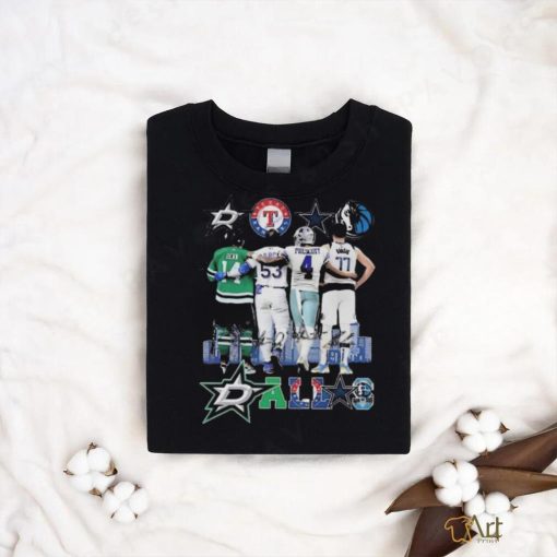 Dallas Mavericks Doncic Dallas Stars Benn Texas Rangers Dallas Cowboy Prescott Signatures shirt