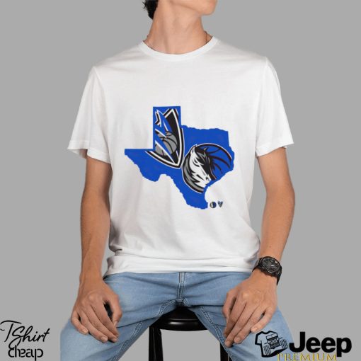 Dallas Mavericks Texas map logo shirt