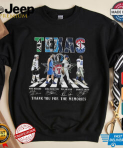 Dallas Stars Dallas Mavericks Dallas Cowboys Texas Rangers Thank You 2024 Walking Signatures Shirt