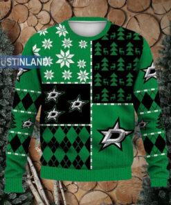 Dallas Stars Ugly Sweater Christmas, Ice Hockey NHL Sweatshirt Pattern 3D