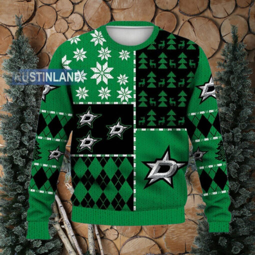 Dallas Stars Ugly Sweater Christmas, Ice Hockey NHL Sweatshirt Pattern 3D