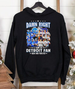 Damn Right I am a Detroit Fan Detroit Tigers Detroit Lions now and forever shirt