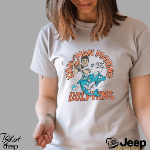 Dan Marino Miami Dolphins signature cartoon shirt