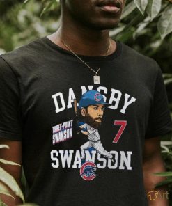 Dansby Swanson Chicago Cubs Three Point Swanson Hometown Caricature T Shirt