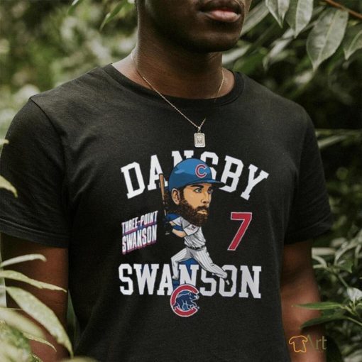 Dansby Swanson Chicago Cubs Three Point Swanson Hometown Caricature T Shirt