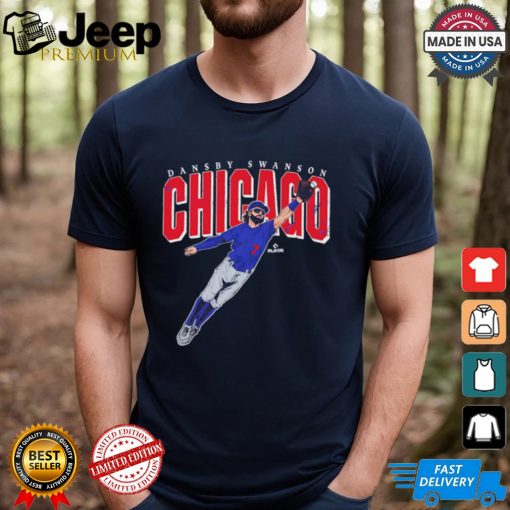 Dansby Swanson Chicago Cubs big time action pose shirt