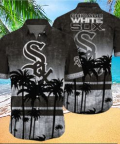 Dark Palm Silhouettes – White Sox Tropical Sunset Aloha Shirt