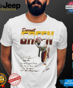 Darrell Green 28 Washington Redskins Player 7x Pro Bowl 4x NFL’s Fastest Man Signature t shirt