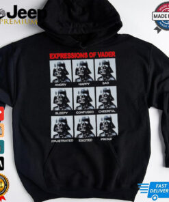 Darth Vader expressions of Vader shirt