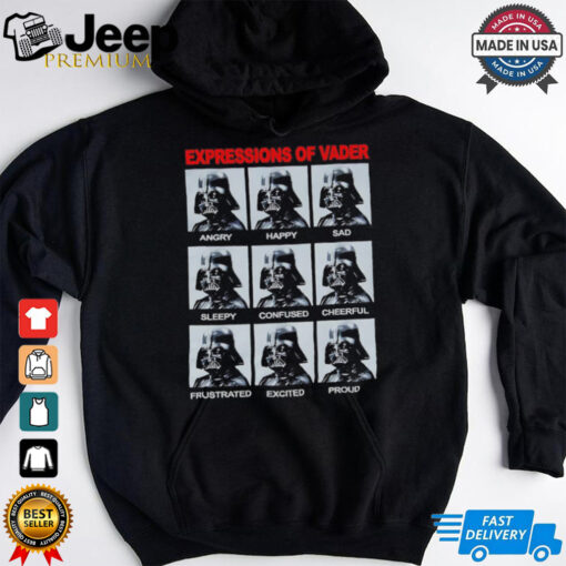 Darth Vader expressions of Vader shirt