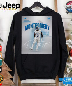 David Montgomery Detroit Lions NFL To Rush For A TD In Each Of The First Five Games Of A Season Signature Poster t shirt