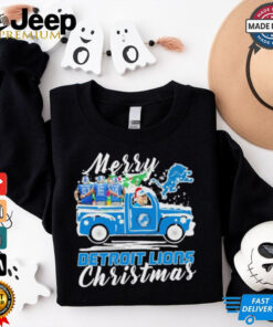 David Montgomery, Jared Goff And Amon ra St. Brown Merry Detroit Lions Christmas shirt