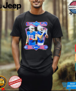 Dawson Knox and Dalton Kincaid Double Trouble DK Bros Buffalo Bills shirt