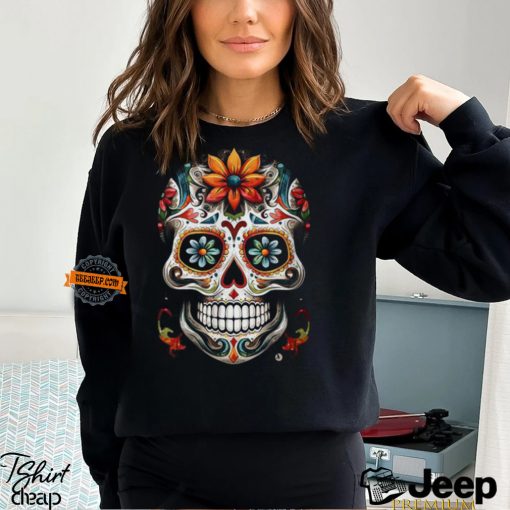 Day Of The Dead Inspired Sugar Skull T Shirt