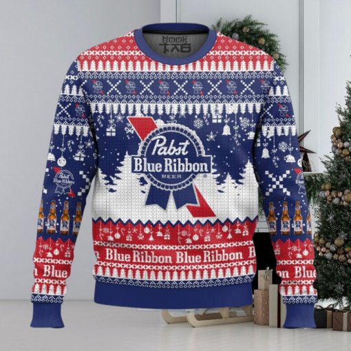 De pabst blue ribbon beer ugly christmas sweater