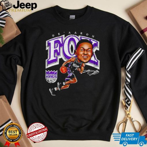 De’Aaron Fox Sacramento Kings cartoon caricature signature shirt