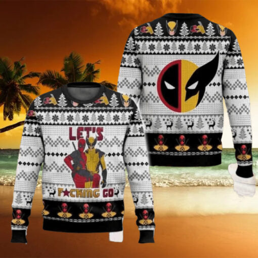 Deadpool And Wolverine Let’s Fucking Co 2024 Ugly Christmas Sweater