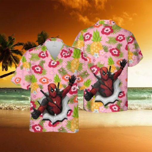 Deadpool Flower Hawaiian Shirt