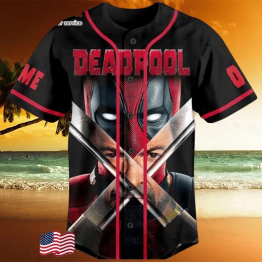 Deadpool Wolverine Let’s Fucking Go Personalized Baseball Jersey