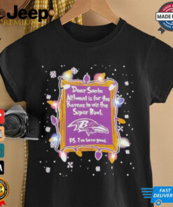 Dear Santa Baltimore Ravens Christmas Lights shirt