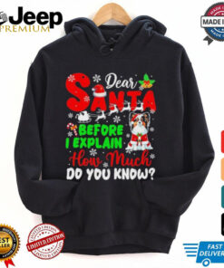 Dear Santa Before I Explain How Much Do You Know Xmas Shirt