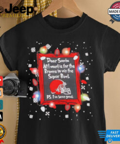 Dear Santa Cleveland Browns Christmas Lights shirt